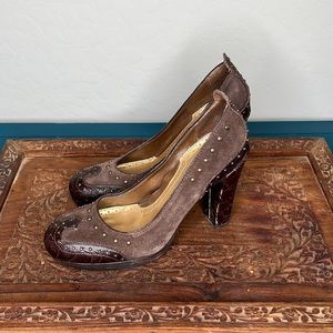 Sam Edelman Suede and Leather Heels sz 7.5